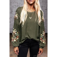 Azura Exchange Embroidered Long Sleeve Top