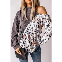 Azura Exchange Cold Shoulder Turtleneck Top