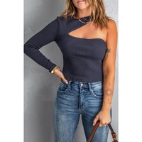 Azura Exchange One Shoulder Ribbed Top
