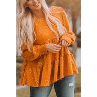 Azura Exchange Ruffle Tunic Top with Floral Print