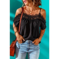 Azura Exchange Off-shoulder Crochet Neckline Top