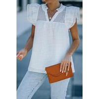 Azura Exchange Ruffled Shoulder Top