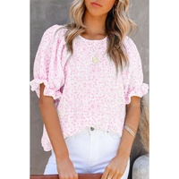 Azura Exchange Smocked Puff Sleeve Blouse