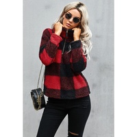 Azura Exchange Half Zip Checkered Pullover