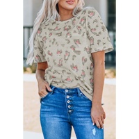 Azura Exchange Waffle Knit Short Sleeve Top