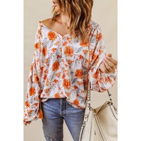 Azura Exchange Floral Print Dolman Blouse