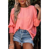 Azura Exchange Shift Top with Smocked Wrist