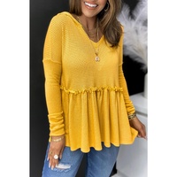 Azura Exchange Hooded Flowy Top with Frill