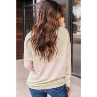 Azura Exchange Colorblock Animal Print Pullover