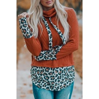 Azura Exchange Cowl Neck Patchwork Knit Top