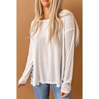 Azura Exchange Loose Fit Geometric Tie Dye Ribbed Top