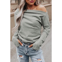 Azura Exchange Asymmetric Off-shoulder Knit Top