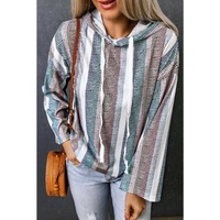 Azura Exchange Striped Textured Knit Hoodie