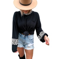 Azura Exchange Leopard Print Balloon Sleeve Top