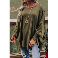 Azura Exchange Oversized Patchwork Drop Shoulder Top
