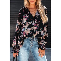 Azura Exchange Wildflower Print Chiffon Blouse
