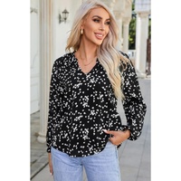 Azura Exchange Printed Crinkled Blouse