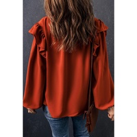 Azura Exchange Pleated V Neck Blouse