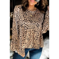 Azura Exchange Flared Sleeve Satin Peplum Blouse