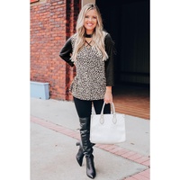 Azura Exchange Crisscross Leopard Print Top