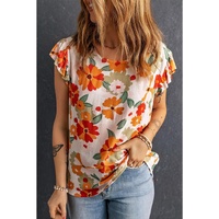 Azura Exchange Ruffled Flutter Sleeve Blouse