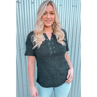 Azura Exchange Grommet Detail Waffle Textured Top