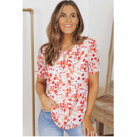 Azura Exchange Ruffle Bubble Sleeve Blouse