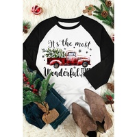 Azura Exchange Graphic Print Color Block Top