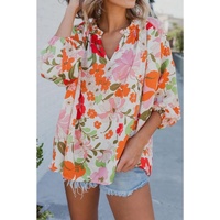 Azura Exchange Frill Trim Puff Sleeve Blouse