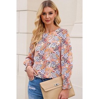 Azura Exchange Floral Puff Sleeve Blouse