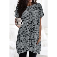 Azura Exchange Leopard Print Tunic Top with Side Pockets