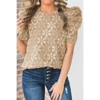 Azura Exchange Lace Bubble Sleeve Top