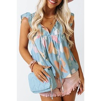 Azura Exchange Ruffled Cap Sleeve Shift Top