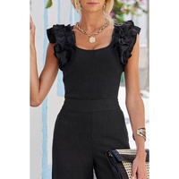 Azura Exchange Short Sleeves Ruffle Top