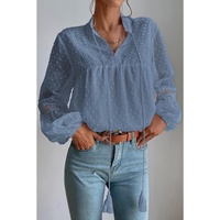 Azura Exchange Swiss Dot Balloon Sleeve Babydoll Blouse