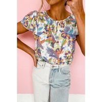 Azura Exchange Buttoned Ruffled Sleeve Blouse