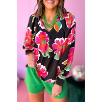 Azura Exchange Print Puff Sleeve Blouse
