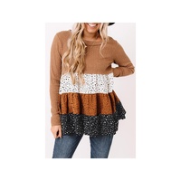 Azura Exchange Ribbed Tiered Ruffled Flowy Top