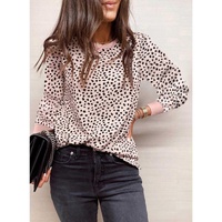 Azura Exchange Animal Spotted Print Long Sleeve Top