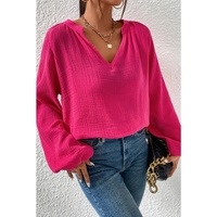 Azura Exchange Crinkle Puff Sleeve Blouse
