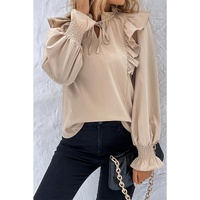 Azura Exchange Ruffled Bubble Sleeve Blouse