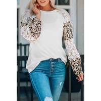 Azura Exchange Leopard Print Bubble Sleeve Top