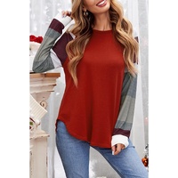 Azura Exchange Long Sleeve Color Block Pullover Top