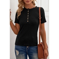 Azura Exchange Ribbed Knit Short Sleeve Top