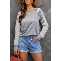 Azura Exchange Camo Striped Patchwork Top