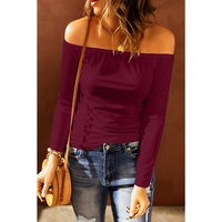 Azura Exchange Off Shoulder Long Sleeve Top