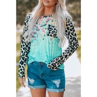 Azura Exchange Tie-dye Splicing Long Sleeve Top