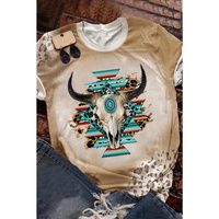 Azura Exchange Western Aztec Print Crewneck T-Shirt