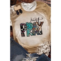 Azura Exchange Pray Western Fashion Leopard Bleached Tee