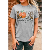 Azura Exchange Pumpkin Leopard T-Shirt - Love Fall Yall